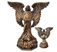 Small Metatron Goddess Statue, Veronese Design Sacred Geometry Decor with Metatron Cube Bronze Resin Artifact