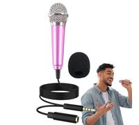 Small Microphone For Karaoke Portable Plug And Play Mini For Home Party | Compact Handheld Microphone For Singing Parties Speeches Kids Adults