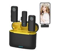 Small Microphone for Recording, Clip On Microphone - Wireless Microphone for Noise Reduction, Wireless Recording Microphone, Clip Microphone, Voice Amplifier for Video