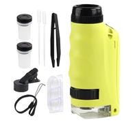 Small Microscope for Kids Handheld - LED Light Toy, Zoom Science Scope | 250x Magnification , Compact Learning Equipment for Biology Observation Outdoor Discovery