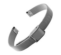 Small Milan mesh stainless steel watchband Compatible With fossil gril‘s bracelet straps 6mm 8mm 10mm 12mm silver gold(Silver,6mm)