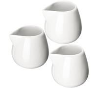 Small Milk Jug 3 Pieces 130 ml Creamer Jug Without Handle Ceramic Sauce Cups Gravy Serving (MJ0)