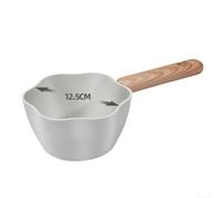 Small Milk Pot with Pour Spout - Maifanite Stone Coating Saucepan for Butter Warming Soup Simmering - Induction Safe Kitchen Cookware 23x6cm(White)