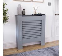 (Small) Milton Radiator Cover Cabinet Vents Dark Grey