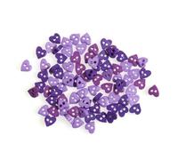 Small Mini Craft Buttons 5mm 6mm 7mm Card Making Models Dolls Craft Topper 817D, Heart Lilac Purple Mauve