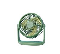 Small Mini Desk Fan,Rechargeable USB Desk Fan,Powerful,Quiet 3 Speeds Wind Desktop Fan,360° Adjustment Cooling Fan,Home,Office Strong Airflow (Color : Green, Size : 2500mAh)