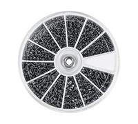 Small Mini Screws Nuts Assortment Kit 600 Pieces 12 Kinds of Nuts Bolts Assorted M1 M1.2 M1.4 M1.6 Micro Flat Head Screws for Eyeglasses Sunglasses Watch