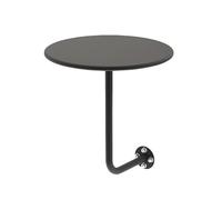 Small Modern Pub Bar Desk Round Wall-Mounted Wrought Iron Side Table for Cafe Cocktail Commercial Dining Room Dessert Indoor Outdoor Use Mid-century