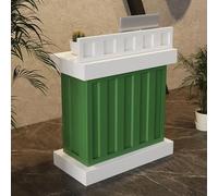 Small Modern Reception Desk - Compact Cashier Counter for Small Spaces, Stylish Front Desk Checkout Table with Sleek Countertop, Perfect for Offices and Retail