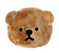 Small Money Bag Plush Purse, Bear Shape Cute Portable Plush Mini Wallet Soft Change Purse, Small Storage Bag for Shopping, School and Work (Coffee)