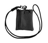 Small Money Belt with Keyring Hook Against Scratch University Cloth Dense Plan for Backpacking Backpacking Rudiments Tiny Code Digital Wallet, Black, Mass Beauty