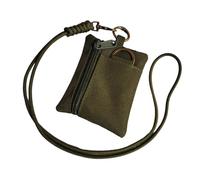 Small Money Belt with Keyring Hook Against Scratch University Cloth Dense Plan for Backpacking Backpacking Rudiments Tiny Code Digital Wallet, Army Green, Mass Beauty