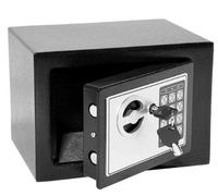 Small Money Safe 4.6L Home Safes with Keys ＆ Digital Opening Fire Proof Safe Box for Cash Jewelry Document Storage, 4pcs Fixing Screws, Double Keys - Black, 23cm x 17cm x 17cm(WxHxD)