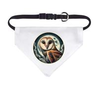 Small 'Moonlight Barn Owl' Dog/Cat/Pet Bandana (PD00061509)