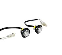 Small Motorbike LED Indicators Blinkers Flashers Mini Micro Flush Mount for Fairing/Bodywork - Amber/Orange Light - Universal Fit