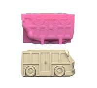 Small Motorcar Gypsum Flower Pot Silicone Mold Epoxy Resin Casting Vase Cement Clay Pen Holder Flower Pot Resin Molds Silicone