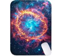 Small Mouse Mat 15x20cm, Mini Mouse Pad Landscape Desk Mat with Non-Slip Rubber Base, Waterproof Mousepad with Anti-Fray Stitched Edges, Portable & Lightweight, Desk Accessories, Gifts (Orange) J2-809