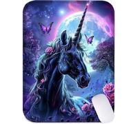 Small Mouse Mat 15x20cm, Mini Mouse Pad Unicorn Desk Mat with Non-Slip Rubber Base, Waterproof Mousepad with Anti-Fray Stitched Edges, Portable & Lightweight, Desk Accessories, Gifts (Flower) J2-763
