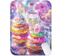 Small Mouse Mat 18x23cm, Mini Mouse Pad Hamburger Desk Mat with Non-Slip Rubber Base, Waterproof Mousepad with Anti-Fray Stitched Edges, Portable & Lightweight, Desk Accessories, Gifts (Flower) J2-291