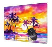Small Mouse Mat 20 x 15 cm, Colorful Mini Gaming Mouse Pad Sunset Desk Mats, Non-Slip Rubber Base, Waterproof Surface, Stitched Edges Mousepad for Travel Office Portable Gaming Mat Desk Decor H0-6