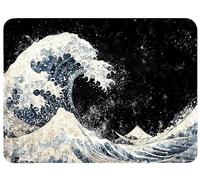 Small Mouse Mat 200 x 150 x 3mm Gaming Mouse Pad Waves Mousepad Non-Slip Rubber Base, Japan Desk Mat Waterproof Surface Japanese Desk Pad Compatible Laser Optical Mice for Laptop Office Decor,Model331