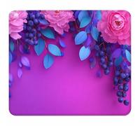 Small Mouse Mat 200x150x3mm, Gaming Mouse Pad Purple, Desk Mat with Non-Slip Rubber Base, Waterproof Surface, Mousepad with Stitched Edge, Laser and Optical Mice, Gaming Accessories, Grape D-7848