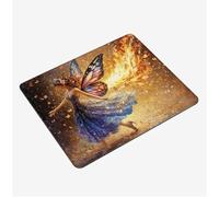 Small Mouse Mat 200x150x3mm, Gaming Mouse PadGirl Mousepad Butterfly Mini Mouse Pads, Portable Non-Slip Base Compact Desk Mat, Waterproof Surface, Stitched Edges Mousemat, for Laptop Office S0-379