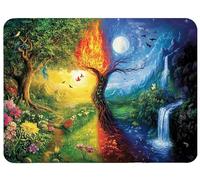 Small Mouse Mat 220 x 180 x 3mm Gaming Mouse Pad Four Seasons Mousepad Non-Slip Rubber Base, Landscape Desk Mat Waterproof Desk Pad Compatible Laser and Optical Mice for Laptop Office Decor, Model940