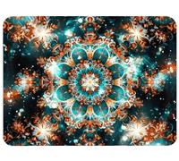 Small Mouse Mat 220 x 180 x 3mm Gaming Mouse Pad Mandala Mousepad Non-Slip Rubber Base, Flower Desk Mat Waterproof Surface Japanese Desk Pad Compatible Laser and Optical Mice for Office Decor,Model922