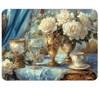 Small Mouse Mat 220 x 180 x 3mm Gaming Mouse Pad Retro Mousepad Non-Slip Rubber Base Flower Desk Mat Waterproof Surface Japanese Desk Pad Compatible Laser Optical Mice for Laptop Office Decor,Model685