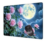 Small Mouse Mat 24 x 20 cm, Garden Mini Gaming Mouse Pad Patio Desk Mats, Non-Slip Rubber Base, Waterproof Surface, Stitched Edges Mousepad for Travel Office Portable Gaming Mat Desk Decor H0-268