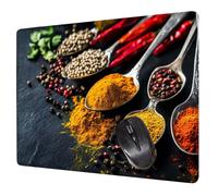 Small Mouse Mat 24 x 20 cm, Orange Mini Gaming Mouse Pad Spices Desk Mats, Non-Slip Rubber Base, Waterproof Surface, Stitched Edges Mousepad for Travel Office Portable Gaming Mat Desk Decor H0-240