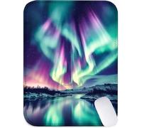 Small Mouse Mat 24x20cm, Mini Mouse Pad Colorful Desk Mat with Non-Slip Rubber Base, Waterproof Mousepad with Anti-Fray Stitched Edges, Portable & Lightweight, Desk Accessories, Gifts (Aurora) J2-913