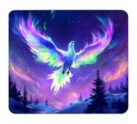 Small Mouse Mat 250x200x3mm, Gaming Mouse Pad Purple, Desk Mat with Non-Slip Rubber Base, Waterproof Surface, Mousepad with Stitched Edge, Laser and Optical Mice, Gaming Accessories, Phoenix Y-4499