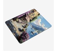 Small Mouse Mat 260x210x3mm, Gaming Mouse PadSmall Town Mousepad Landscape Mini Mouse Pads, Portable Non-Slip Base Compact Desk Mat, Waterproof, Stitched Edges Mousemat, for Laptop Office S0-1385