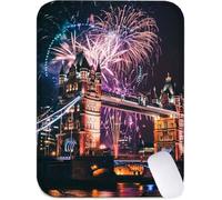 Small Mouse Mat 26x21cm, Mini Mouse Pad City Desk Mat with Non-Slip Rubber Base, Waterproof Mousepad with Anti-Fray Stitched Edges, Portable & Lightweight, Desk Accessories, Gifts (Landscape) J2-923
