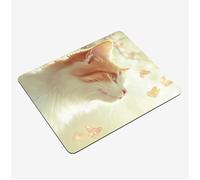 Small Mouse Mat 290x240x3mm, Gaming Mouse PadButterfly Mousepad Cat Mini Mouse Pads, Portable Non-Slip Base Compact Desk Mat, Waterproof Surface, Stitched Edges Mousemat, for Laptop Office S0-1269