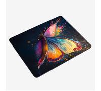 Small Mouse Mat 290x240x3mm, Gaming Mouse PadWatercolor Mousepad Butterfly Mini Mouse Pads, Portable Non-Slip Base Compact Desk Mat, Waterproof, Stitched Edges Mousemat, for Laptop Office S0-1023