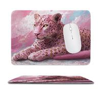 Small Mouse Mat 300 x 250 mm Gaming Mouse Pad Waterproof Mousepad with Stitched Edges Small Desk Mat with Rubber Base, for Wireless Mouse, Desk Accessories for Men, Gifts (The Pink Panther) ku-218
