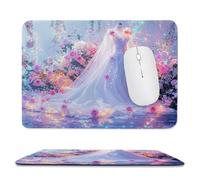 Small Mouse Mat 300 x 250 mm Gaming Mouse Pad Waterproof Mousepad with Stitched Edges Small Desk Mat with Rubber Base, for Wireless Mouse, Desk Accessories for Men, Gifts (Wedding Dress) ku-495
