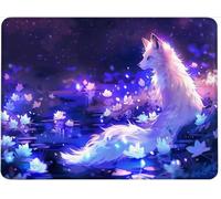 Small Mouse Mat 320 x 260 x 3 mm Gaming Mouse Pad, Non-Slip Rubber Base, Waterproof Surface, Stitched Edges Mousemat, Compatible with Laser and Optical Mice Wear-Resistant, Washable,Fox Animals w0j157