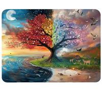 Small Mouse Mat 340 x 280 x 3mm Gaming Mouse Pad Four Seasons Mousepad Non-Slip Rubber Base, Tree Desk Mat Waterproof Surface Japanese Desk Pad Laser and Optical Mice for Laptop Office Decor, Model949