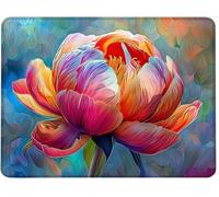 Small Mouse Mat 360 x 300 x 3 mm Gaming Mouse Pad, Non-Slip Rubber Base, Waterproof Surface, Stitched Edges Mousemat, Compatible with Laser and Optical Mice Wear-Resistant, Plant Flowers w0j-589