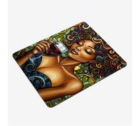 Small Mouse Mat 400x300x3mm, Gaming Mouse PadAfrica Mousepad Woman Mini Mouse Pads, Portable Non-Slip Base Compact Desk Mat, Waterproof Surface, Stitched Edges Mousemat, for Laptop Office S0-1353