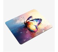 Small Mouse Mat 400x300x3mm, Gaming Mouse PadAnimal Mousepad Butterfly Mini Mouse Pads, Portable Non-Slip Base Compact Desk Mat, Waterproof Surface, Stitched Edges Mousemat, for Laptop Office S0-1071