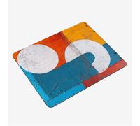 Small Mouse Mat 400x300x3mm, Gaming Mouse PadBlue Mousepad Orange Mini Mouse Pads, Portable Non-Slip Base Compact Desk Mat, Waterproof Surface, Stitched Edges Mousemat, for Laptop Office S0-1089