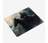 Small Mouse Mat 420x350x3mm, Gaming Mouse PadBlack Mousepad Knight Mini Mouse Pads, Portable Non-Slip Base Compact Desk Mat, Waterproof Surface, Stitched Edges Mousemat, for Laptop Office S0-905