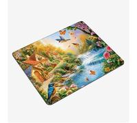 Small Mouse Mat 420x350x3mm, Gaming Mouse PadButterfly Mousepad Bird Mini Mouse Pads, Portable Non-Slip Base Compact Desk Mat, Waterproof Surface, Stitched Edges Mousemat, for Laptop Office S0-917