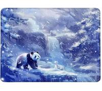 Small Mouse Mat 520 x 250 x 3 mm Gaming Mouse Pad, Non-Slip Rubber Base, Waterproof Surface, Stitched Edges Mousemat, Compatible with Laser and Optical Mice Wear-Resistant, Panda Waterfall w0j-759