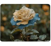 Small Mouse Mat 520 x 250 x 3 mm Gaming Mouse Pad, Non-Slip Rubber Base, Waterproof Surface, Stitched Edges Mousemat, Compatible with Laser and Optical Mice Wear-Resistant, Plant Flowers w0j-587